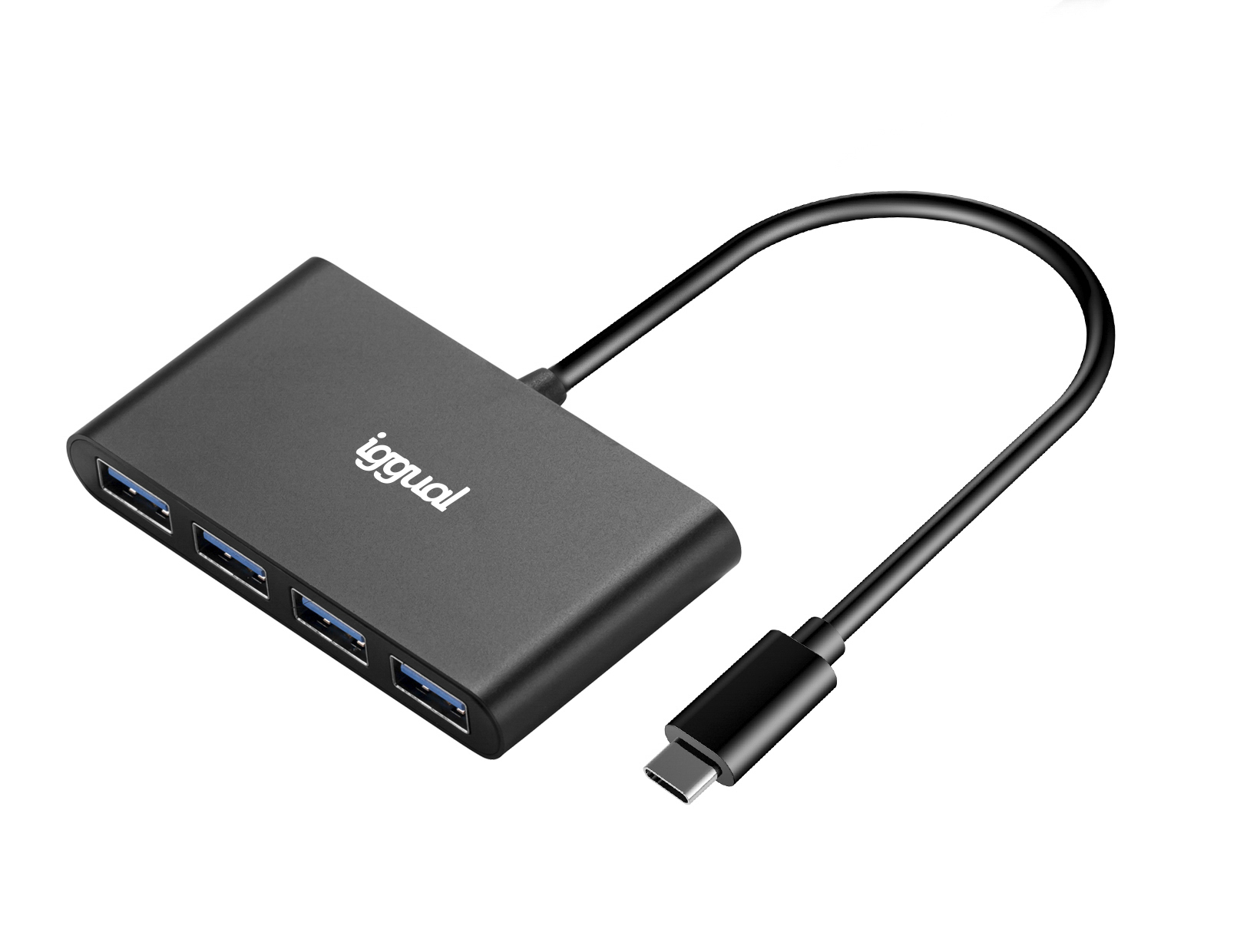 iggual IGG317716 interface hub USB 3.2 Gen 1 (3.1 Gen 1) Type-C 5000 Mbit/s Black