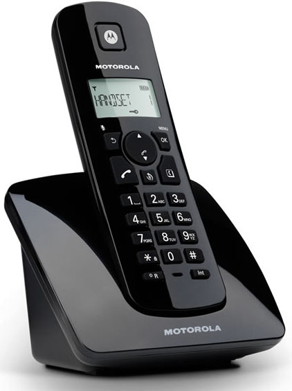 Motorola C401E telephone DECT telephone Caller ID Black
