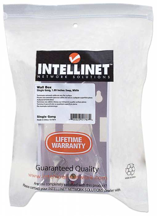 Caja de Pared Intellinet 517874, Profunidad de 4.80cm, Color Blanco