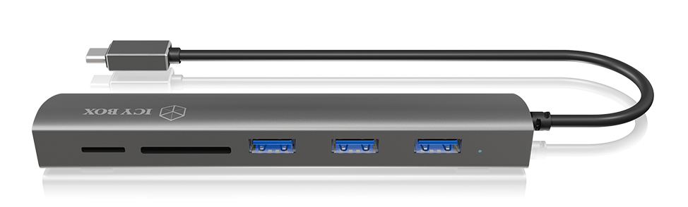 ICY BOX IB-HUB1412-CR USB 3.2 Gen 1 (3.1 Gen 1) Type-C Anthracite – image 4