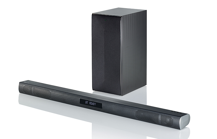 LG LAS455H soundbar speaker Black 2.1 channels