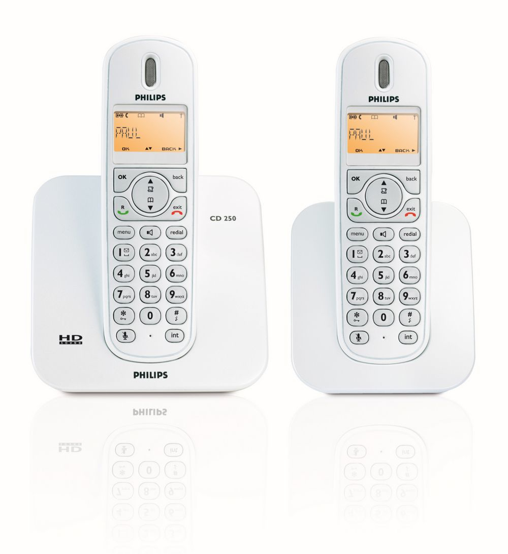 Philips CD2502S/22 telephone DECT telephone Caller ID White – image 1