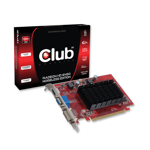CLUB3D CGAX-64524I graphics card AMD Radeon HD6450