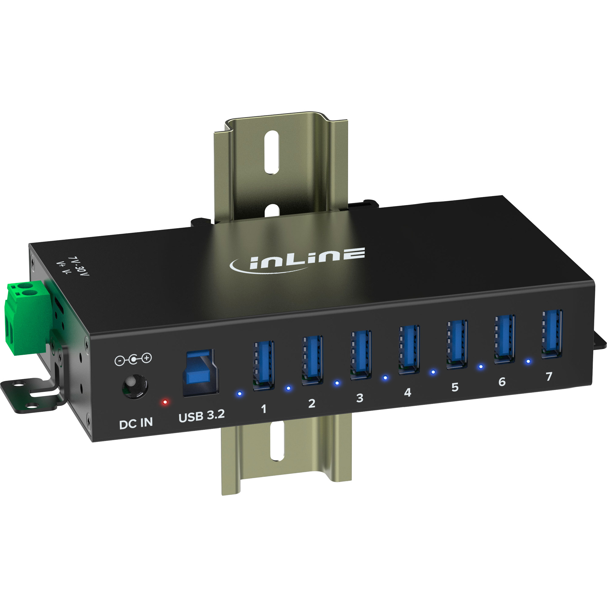 InLine 35396B interface hub USB 3.2 Gen 1 (3.1 Gen 1) Type-B 5000 Mbit/s Black – image 3