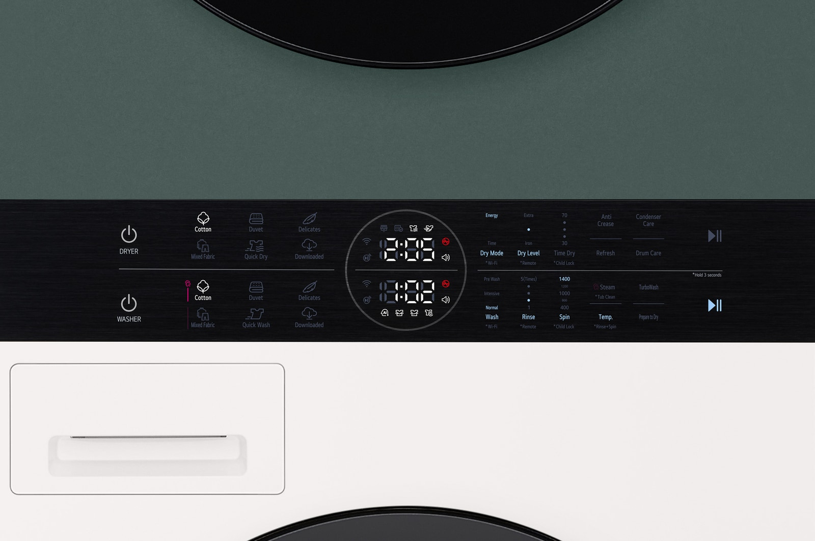 LG W4W8BVKK2HM washer dryer Freestanding Front-load Green, Beige – image 6
