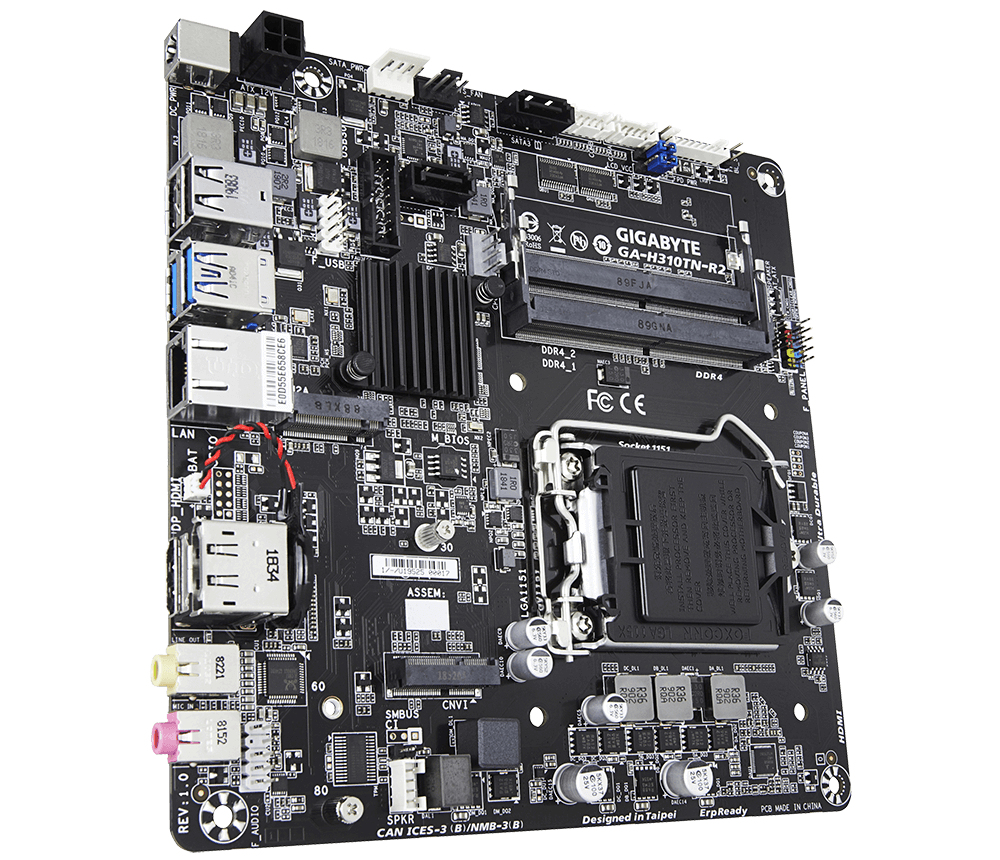 GIGABYTE GA-H310TN-R2 motherboard Intel H310 Express LGA 1151 (Socket H4) Thin Mini ITX – image 2