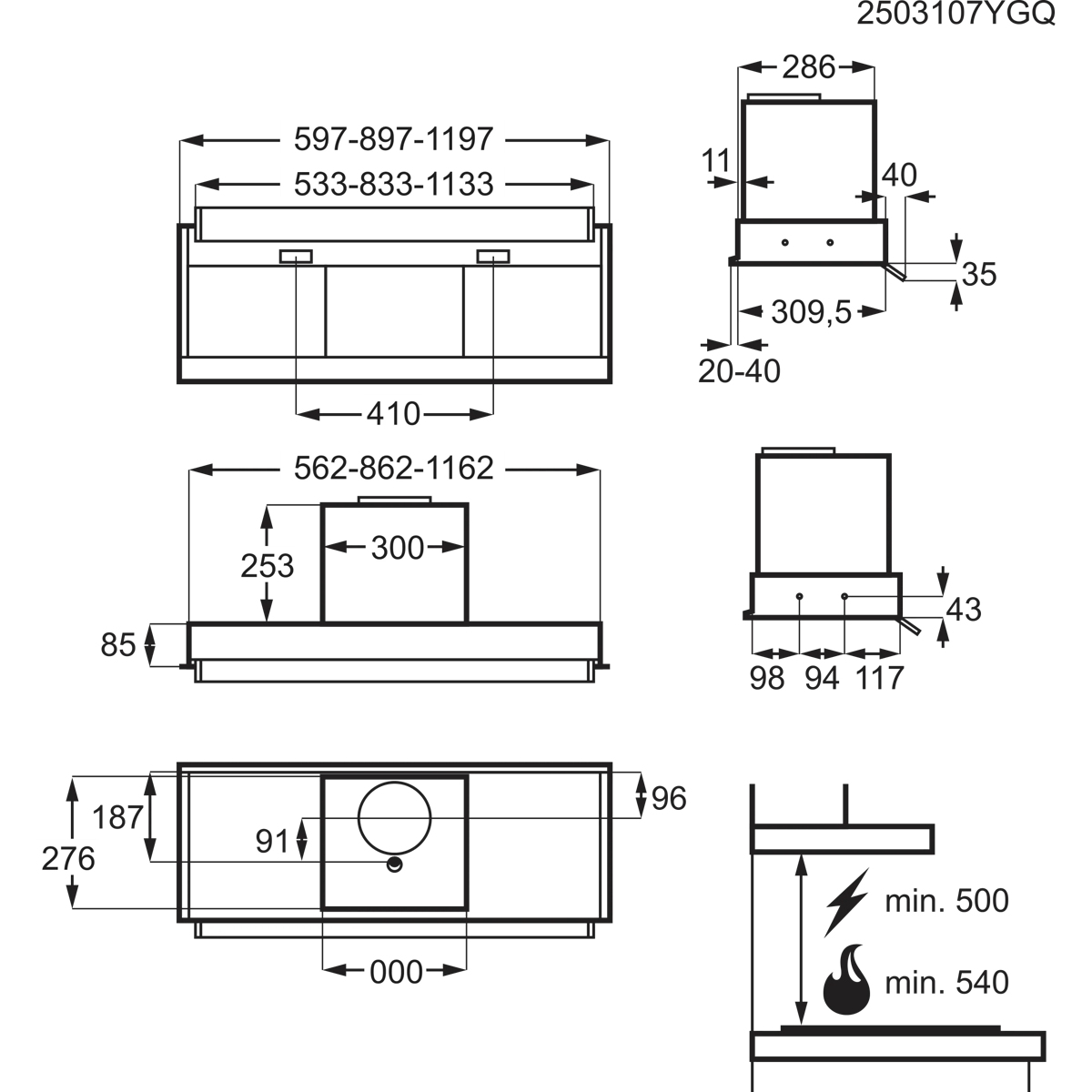 Electrolux KFEC16X Built-in Stainless steel 600 m³/h – image 7