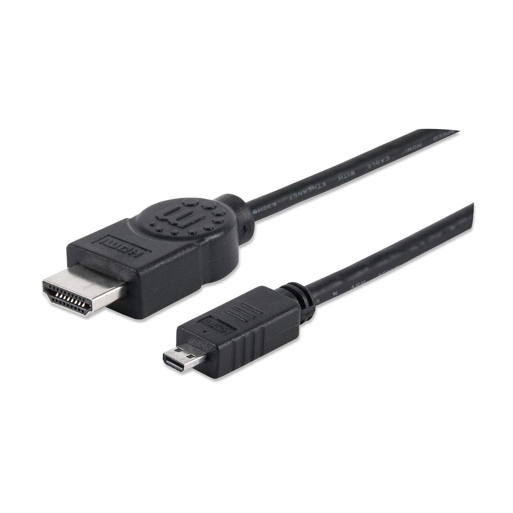 Cable Adaptador de Video 2m HDMI a Micro HDMI Manhattan 324427, Hasta 4K 30Hz, Soporta 3D