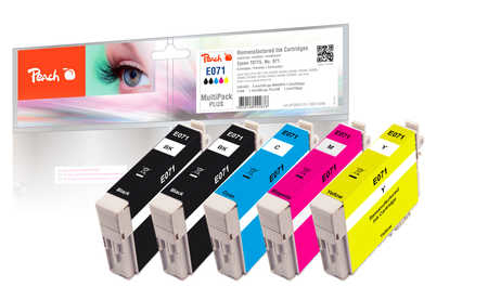 Peach 315296 ink cartridge 5 pc(s) Compatible Black, Cyan, Magenta, Yellow