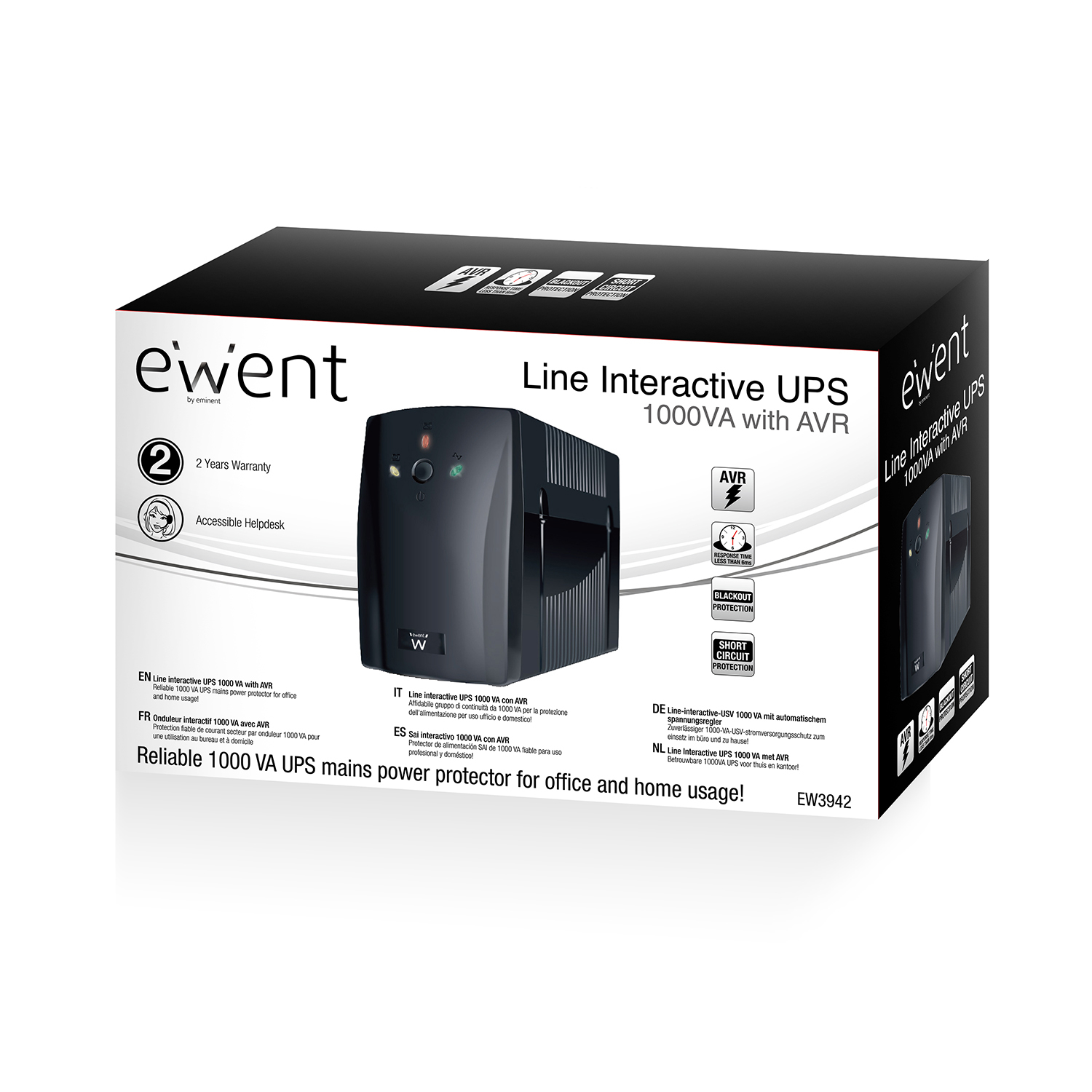 Ewent EW3942 uninterruptible power supply (UPS) 1 kVA – image 4