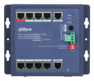 Dahua Technology CHS4110-8ET-90-F network switch Managed L2 Gigabit Ethernet (10/100/1000) Power over Ethernet (PoE) Desktop Blue – image 2