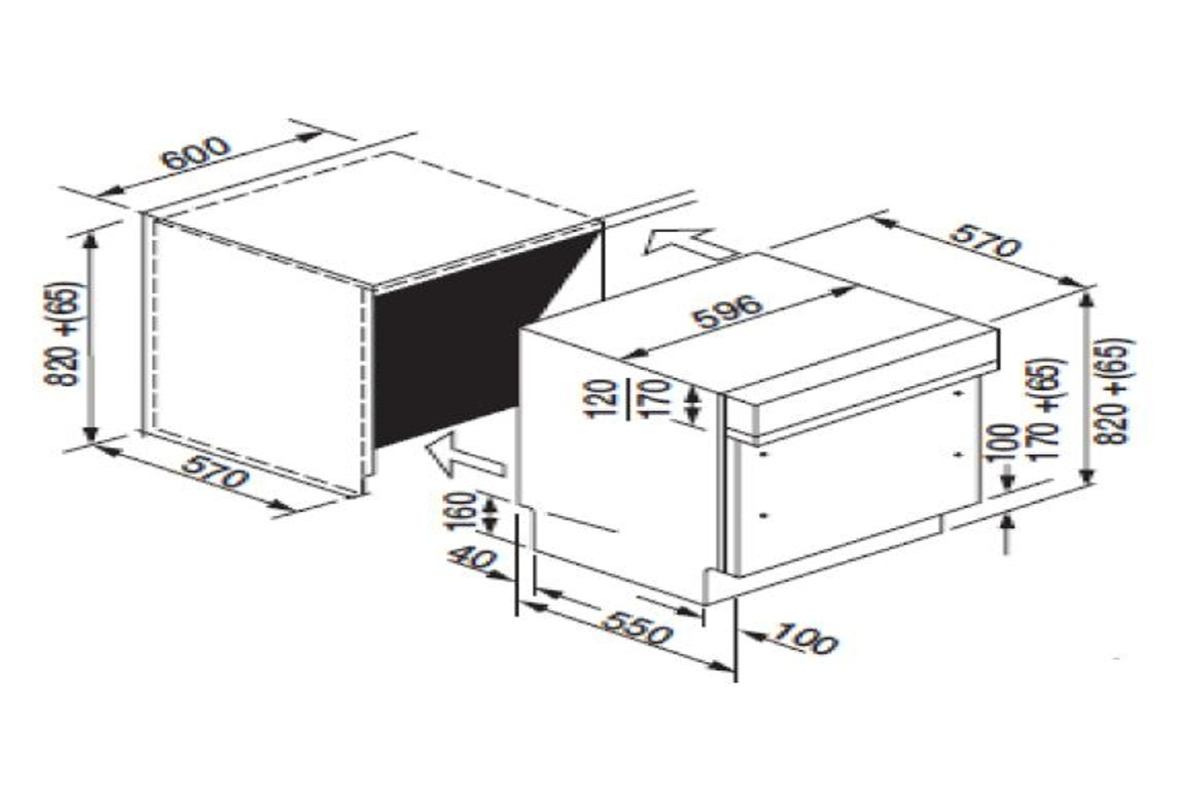 Rosieres RLI1D63X dishwasher Semi built-in 16 place settings – image 2