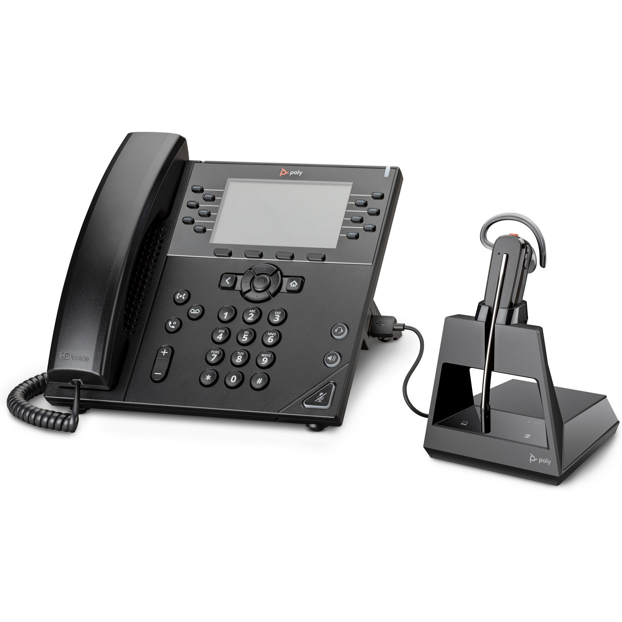 HP Poly Voyager 4245-M Office Headset +USB-A to Micro USB Cable – image 2