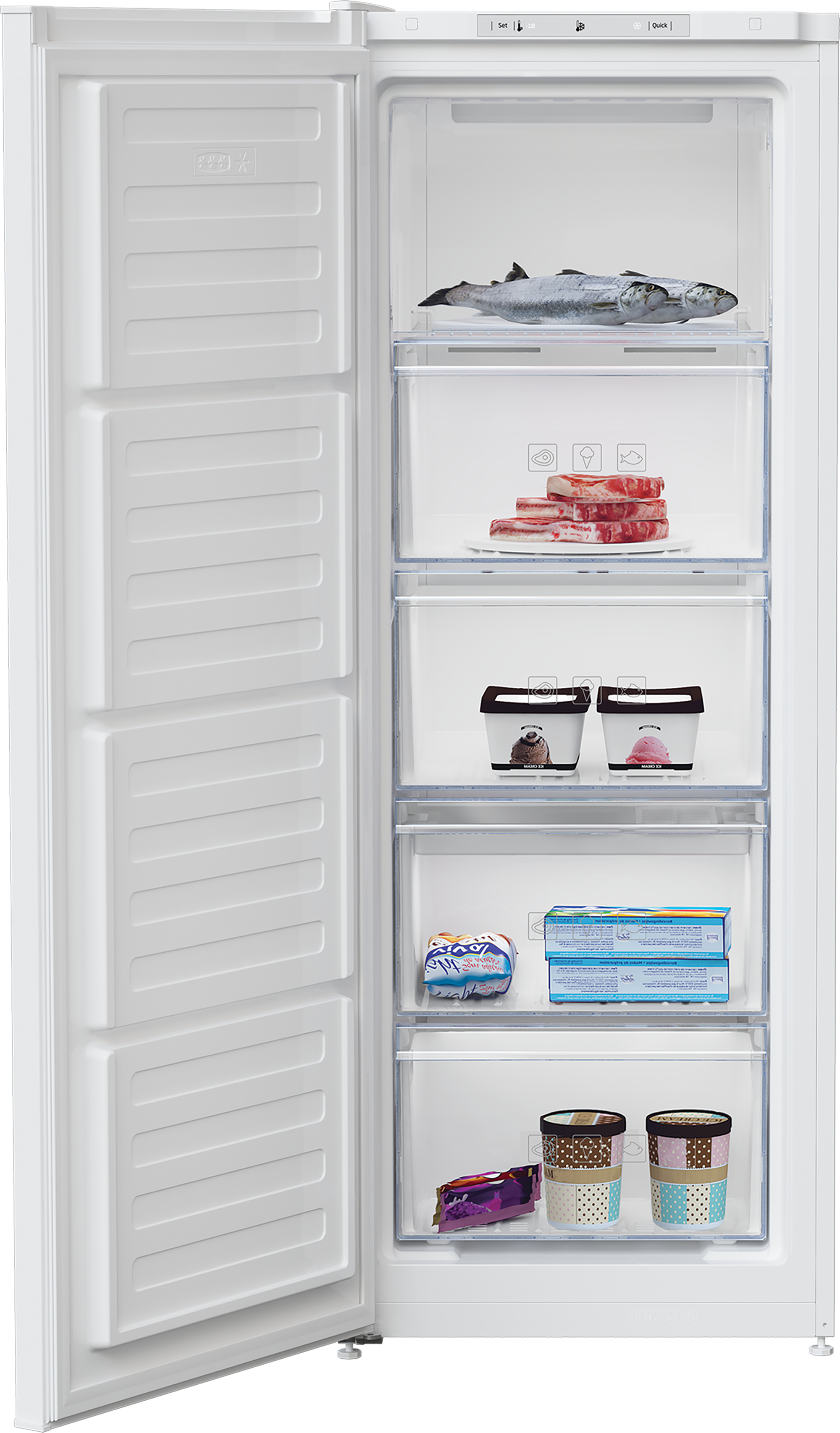 Beko FFG4545W Freestanding Tall Frost Free Freezer with Freezer Guard – image 3