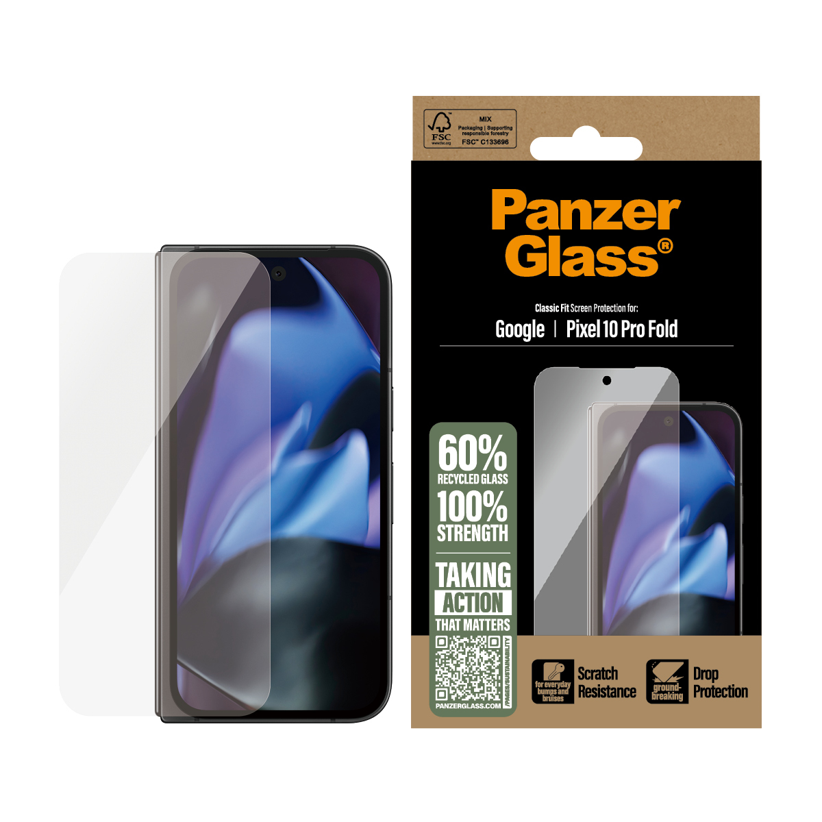 PanzerGlass® Displayschutz Google Pixel 10 Pro Fold 5G | Classic Fit