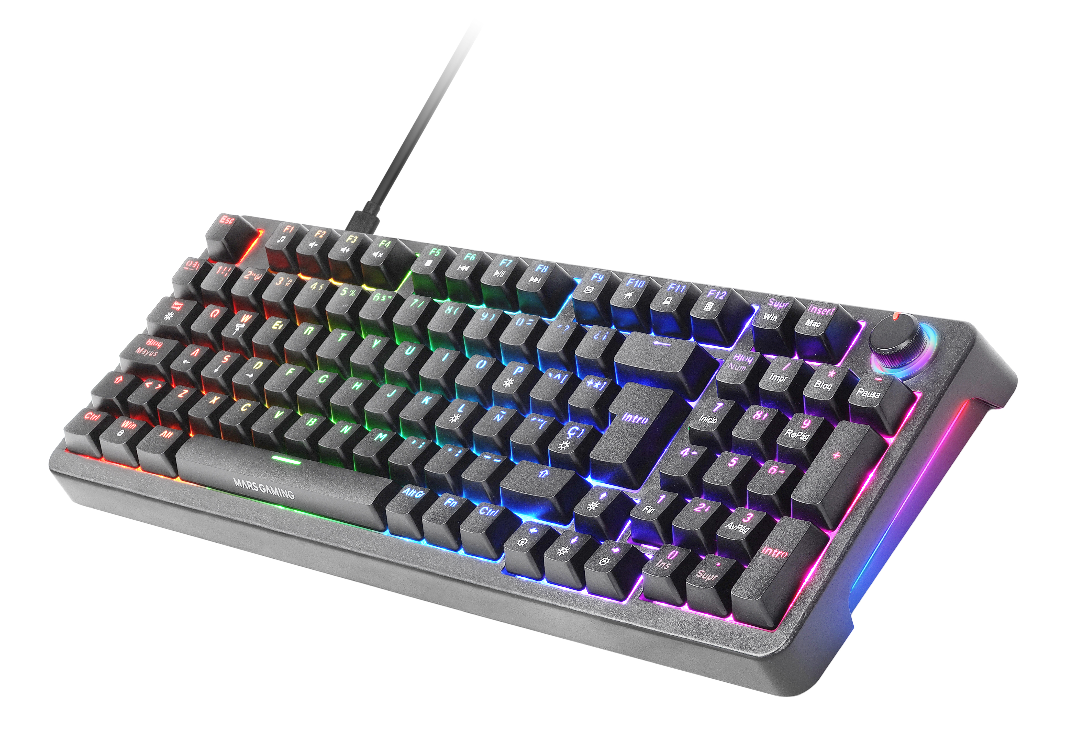 Mars Gaming MKPROYES tastiera USB QWERTY Spagnolo Nero