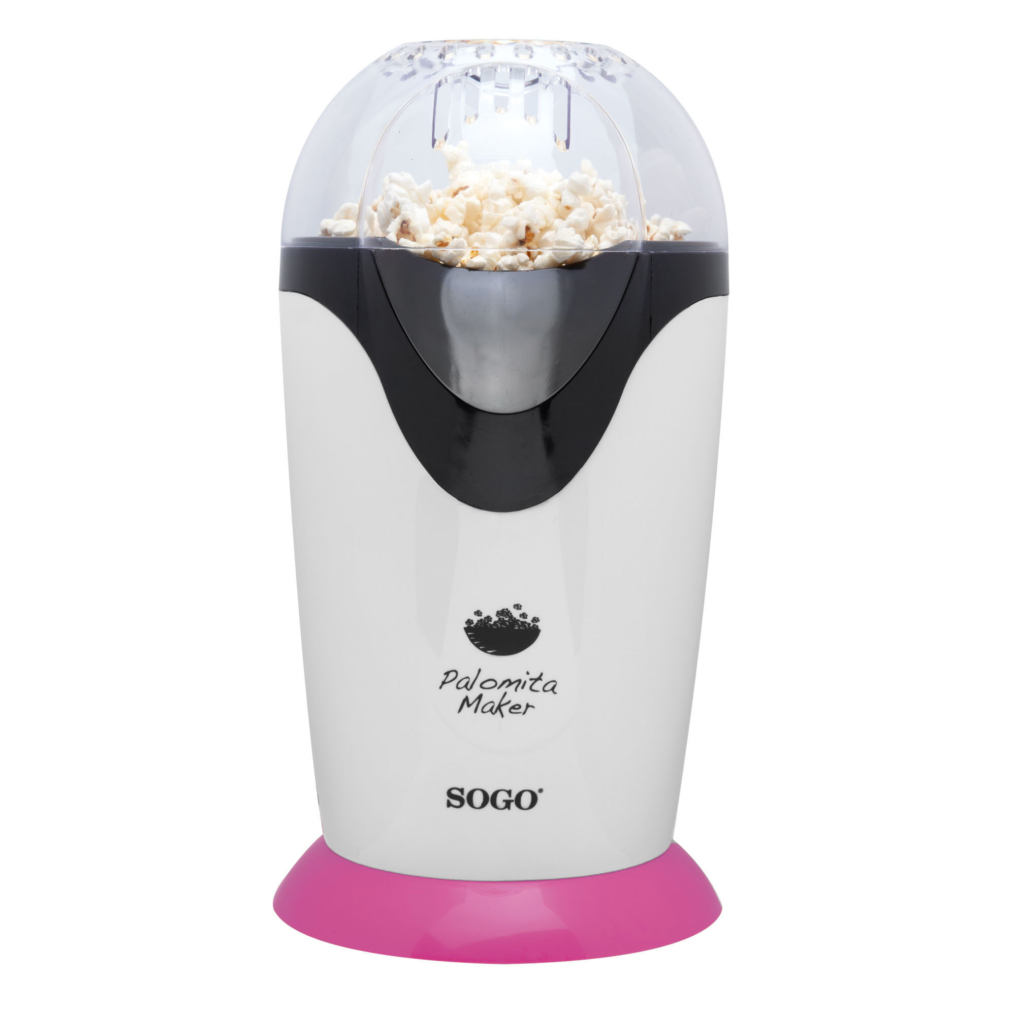 Sogo PAL-SS-11320-P popcorn popper Pink, Transparent, White 3 min