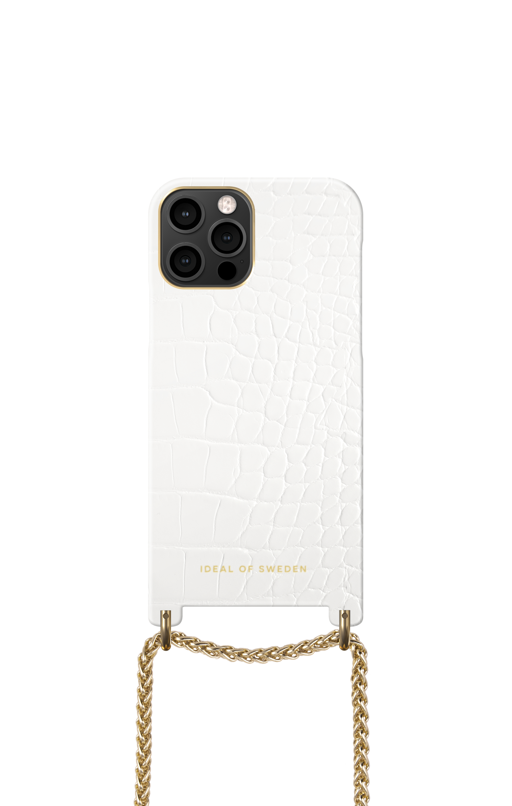 iDeal of Sweden Lilou Necklace Case White Croco iPhone 12 /12P – image 3