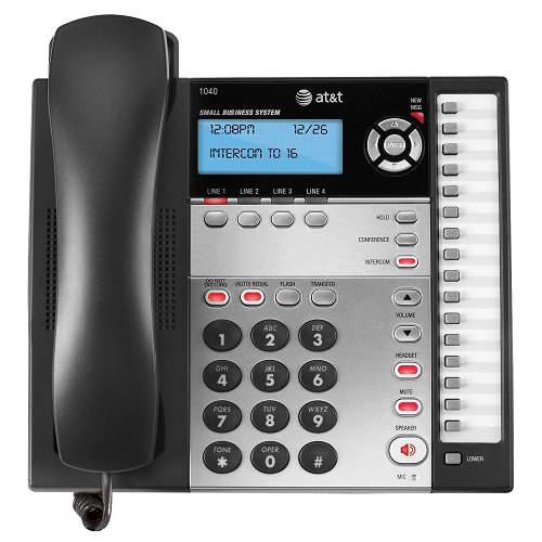 VTech 1040 telephone Analog telephone Black, Silver