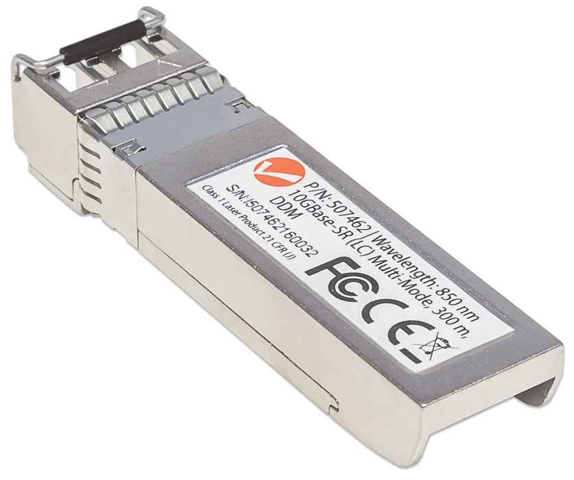 Intellinet Transceiver Module Optical, 10 Gigabit Fiber SFP+, 10GBase-SR (LC) Multi-Mode Port, 300m, Wavelength 850nm, MSA Compliant, Equivalent to Cisco SFP-10 – image 4