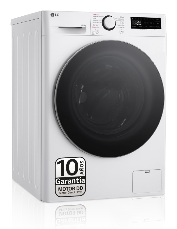 LG F4DR6010A1W washer dryer Freestanding Front-load White