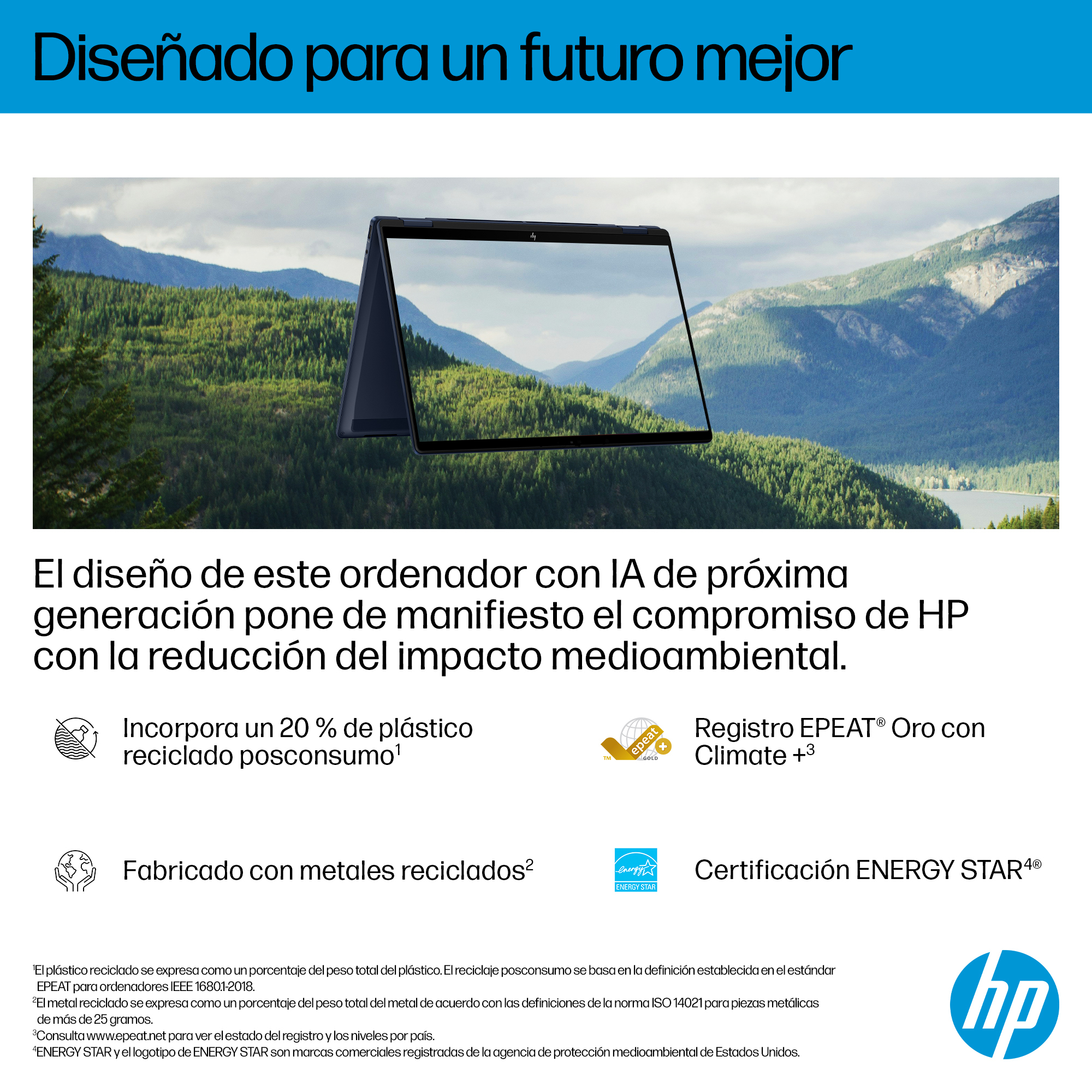 Convertible 2 en 1 - HP OmniBook X FlipNGAI 14-fm0005ns Copilot+ PC 40 TOPS, 14" 2K, Intel® Core™ Ultra 5 226V, 16GB RAM, 1TB SSD, W11 H, Azul - imagen 12