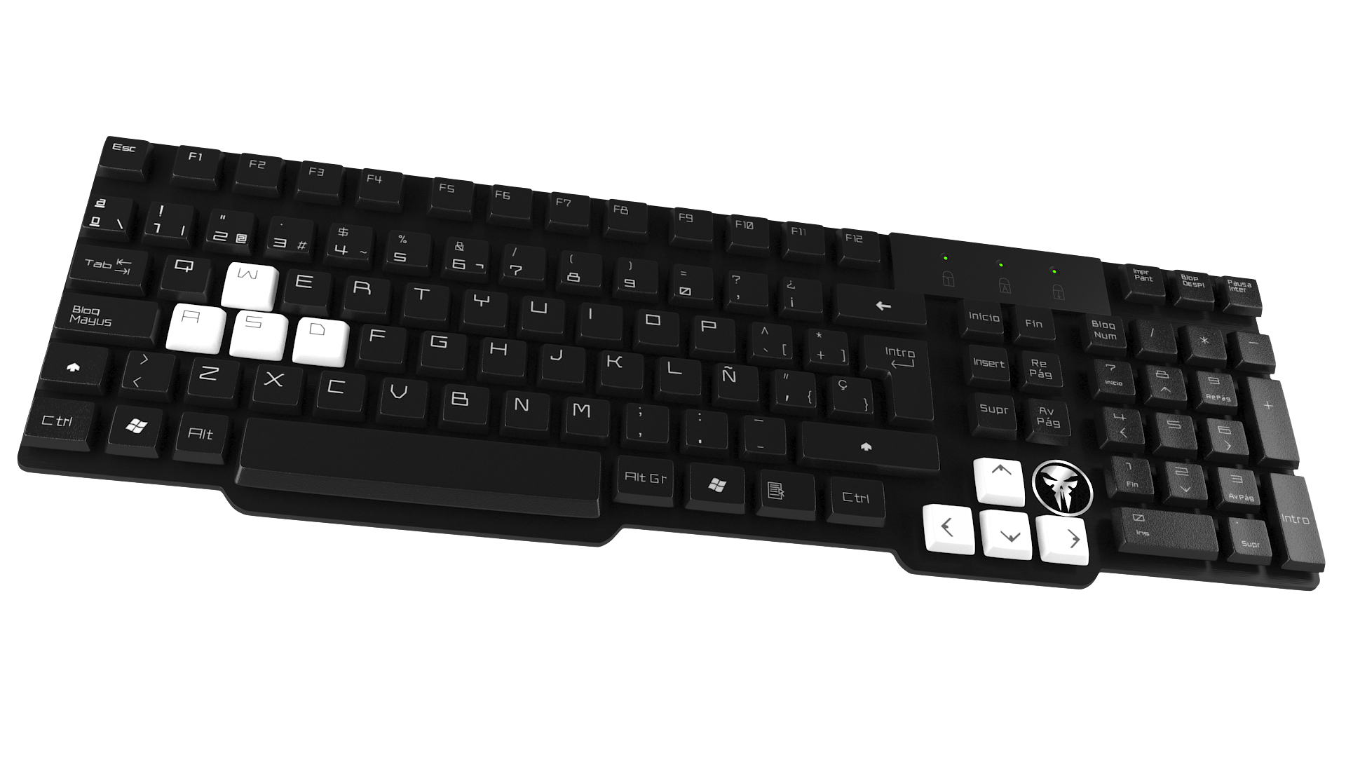 Mars Gaming MKHA0 keyboard USB Black, White – image 4