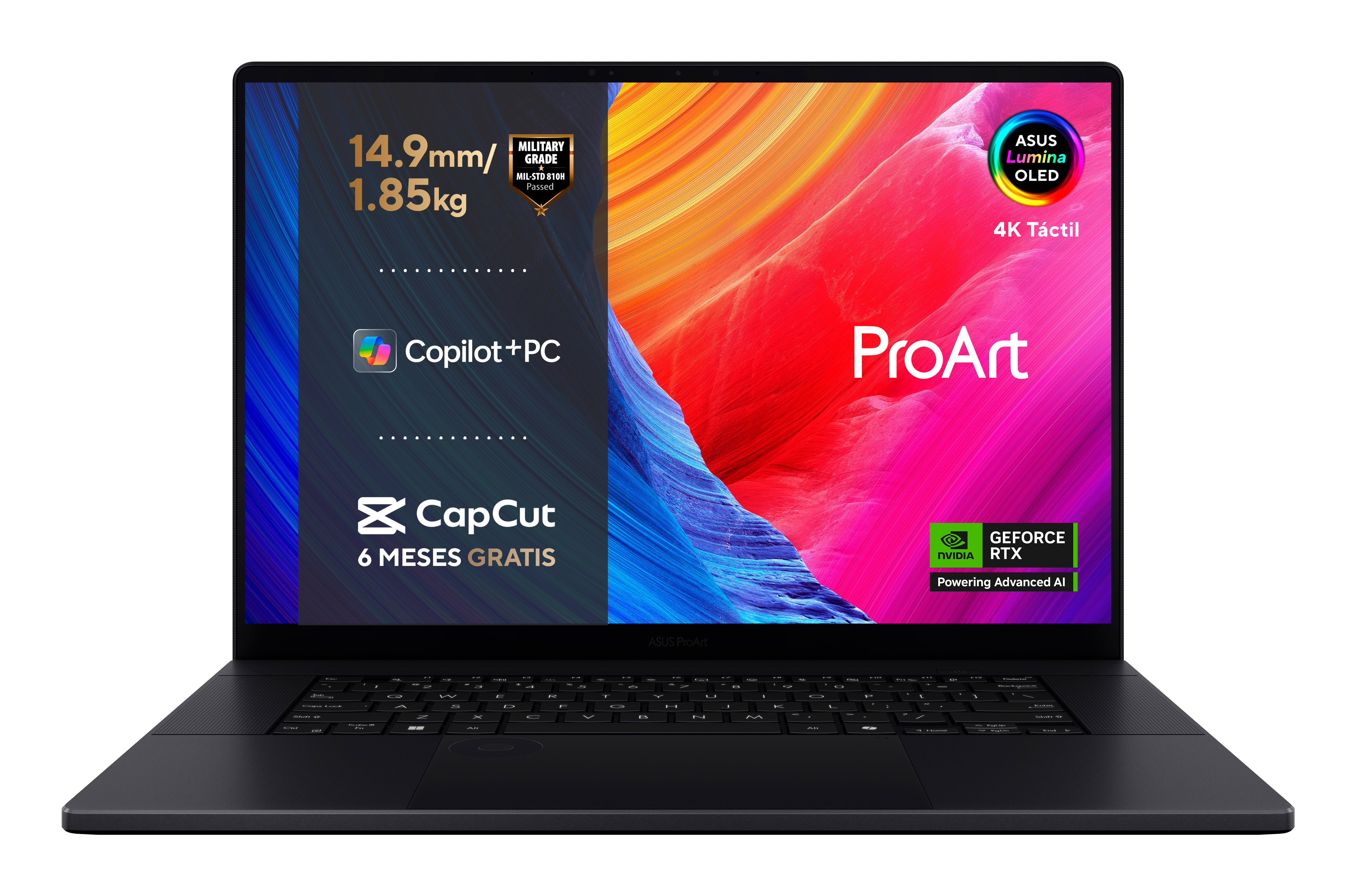 Portátil - ASUS ProArt P16 OLED H7606WP-SC105W Copilot+ PC, 16" 4K, AMD Ryzen™ AI 9 HX 370 50 TOPS, 64GB RAM, 2TB SSD, GeForce RTX™ 5070, W11 - imagen 3