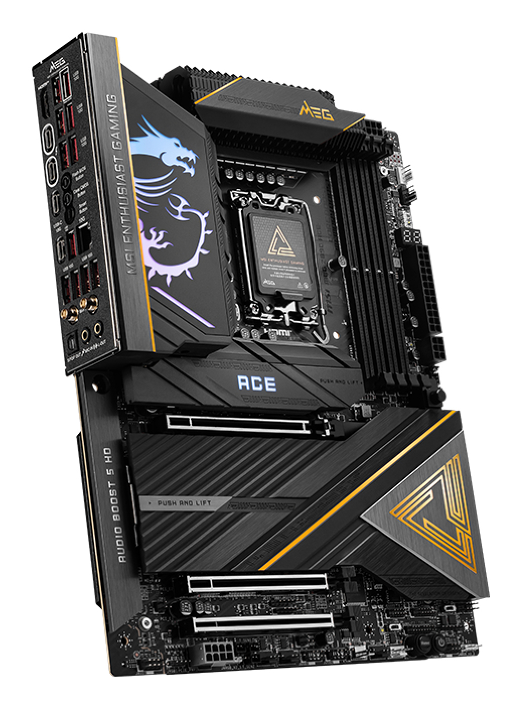 Tarjeta Madre MSI MEG Z890 ACE - Socket LGA 1851 - 4x DDR5 - 4800/6400(OC)9200(OC) MT/s - HDMI - DisplayPort - ATX - MEG Z890 ACE