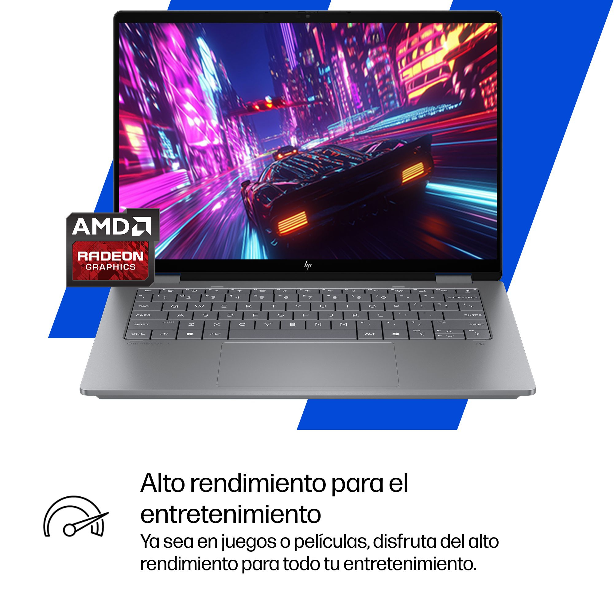 Convertible 2 en 1 - HP OmniBook X 14-fk0002ns Copilot+ PC, 50 TOPS, 14 ", 3K, AMD Ryzen™ AI 7 350, 32GB RAM, 1TB SSD, Radeon™ 860M, W11 H, Plata - imagen 14