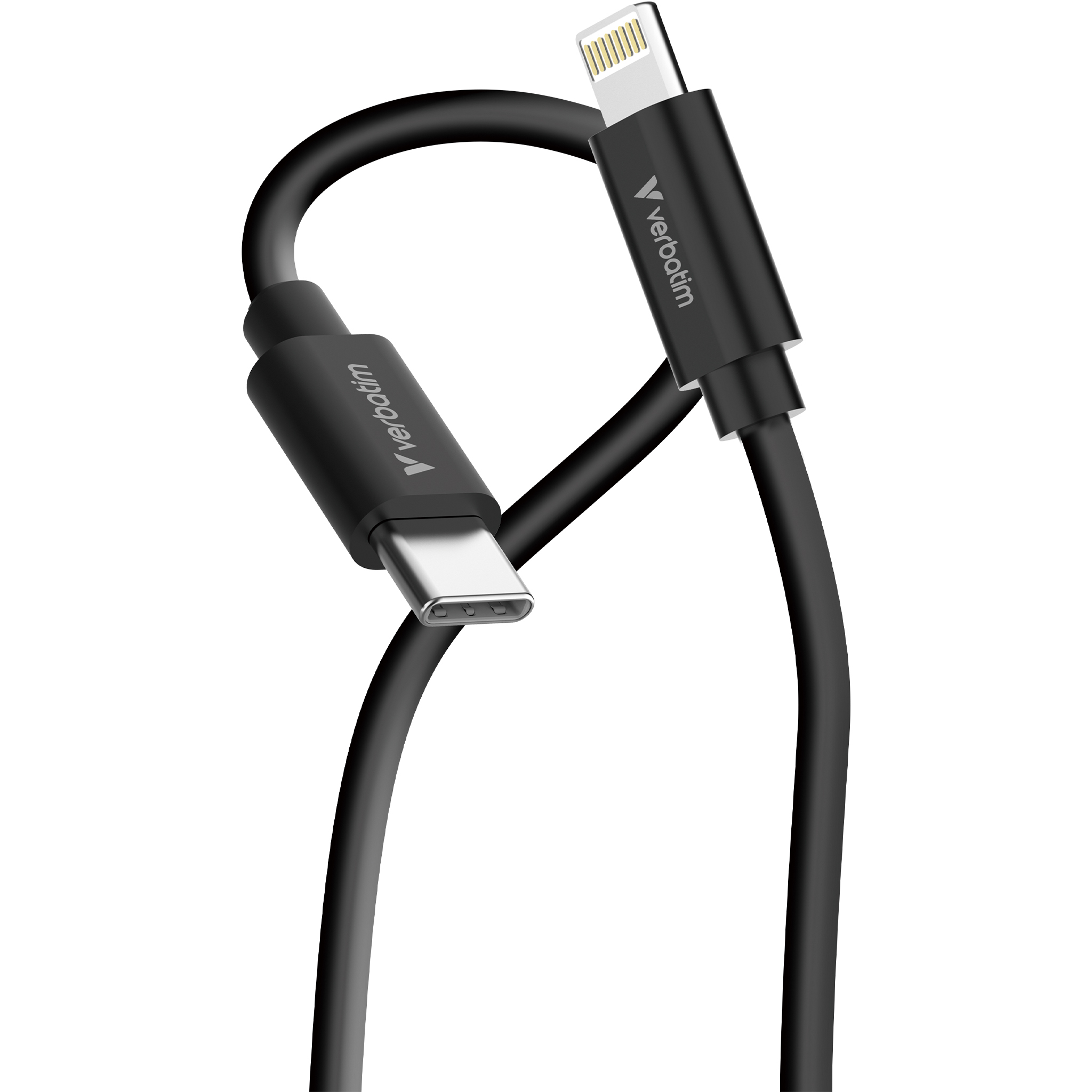 Verbatim Essentials Sync & Charge USB-C to Lightning Cables 1 m Lightning USB C Male Male White Black