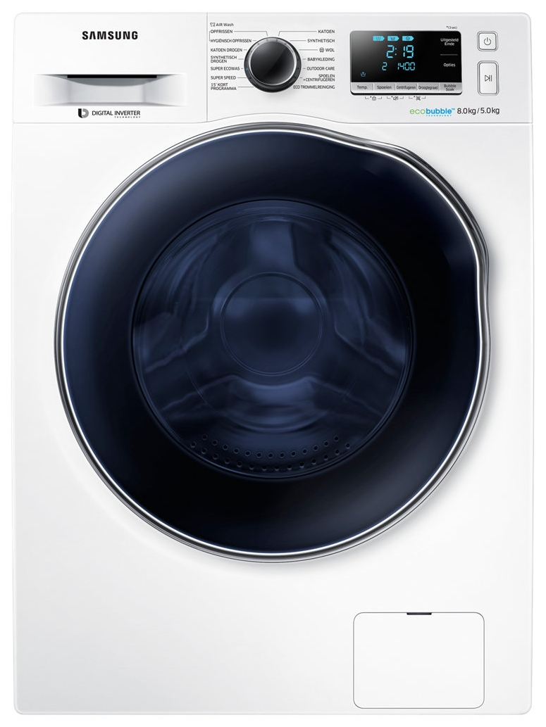 Samsung WD80J6A00AW washer dryer Freestanding Front-load Black, White – image 1