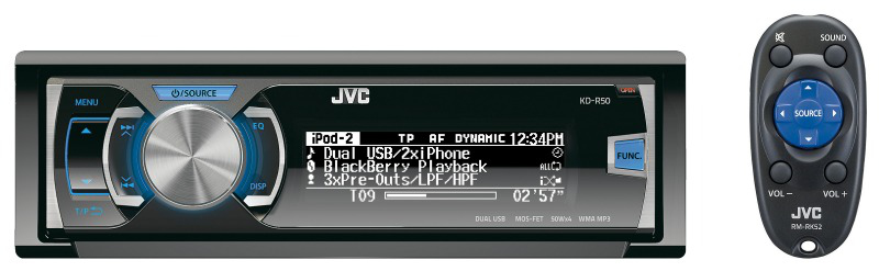 JVC KD-R50E car media receiver Black