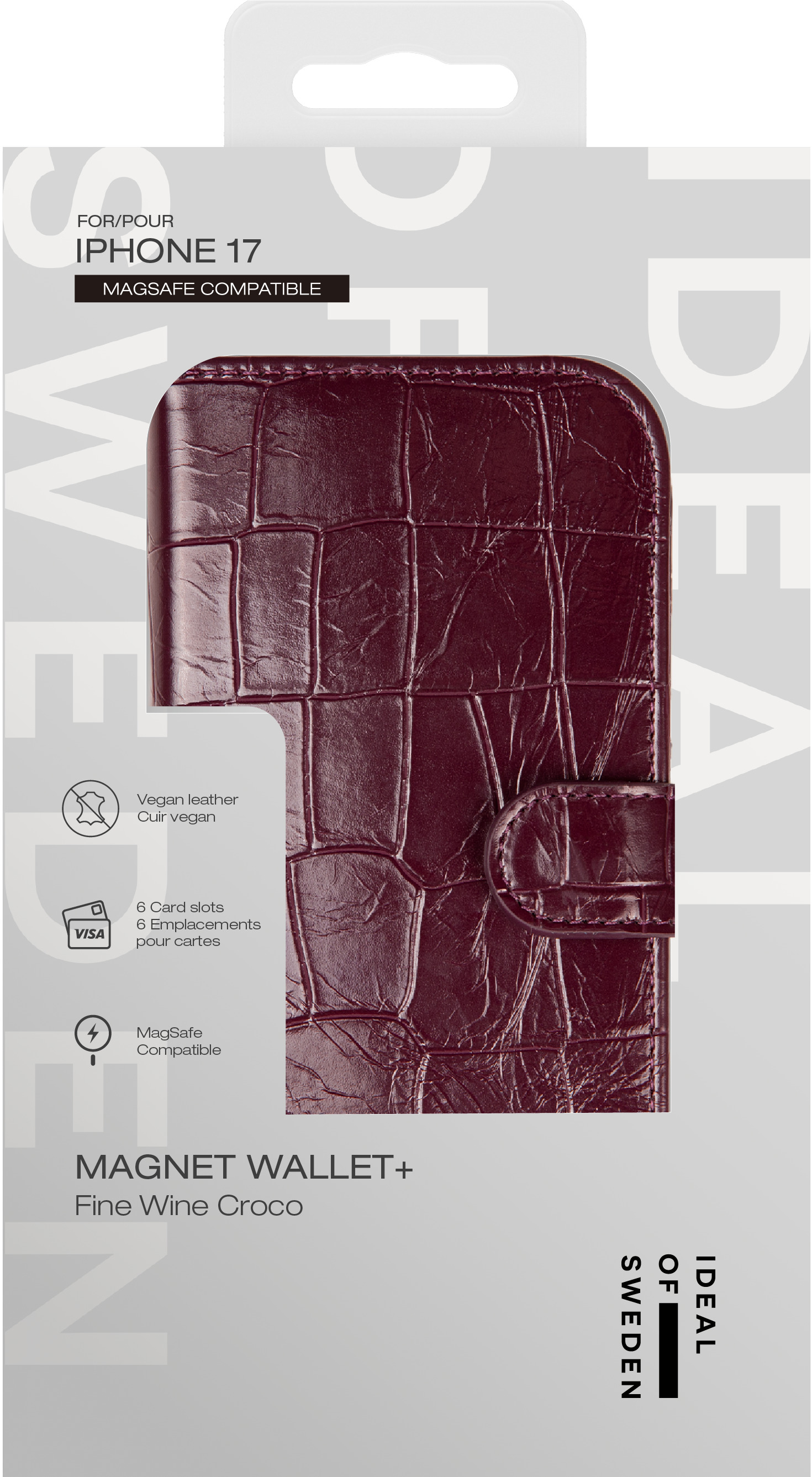 iDeal of Sweden Magnet Wallet+ MagSafe iPhone 17 Fine Wine Croco – image 5