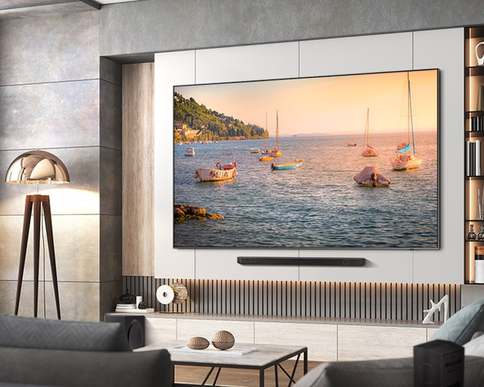 Samsung QE98Q80CAT Classe de diagonale 98 Q80C Series TV LCD rétro éclairée par LED QLED Smart TV Tizen OS 4K UHD (2160p) 3840 x 2160 HDR Quantum Dot argent carbone — photo 5