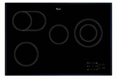 Whirlpool AKT836LX hob Black Built-in Zone induction hob 4 zone(s)