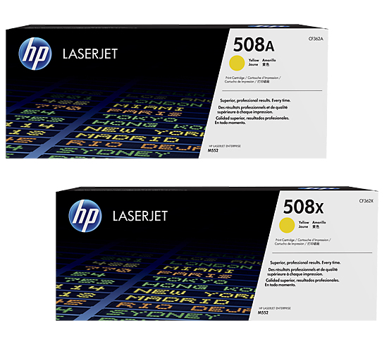 HP 508A/508X Yellow Original LaserJet Toner Cartridges