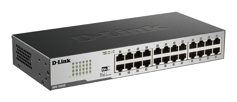 D-Link 24-poorts koper Gigabit switches