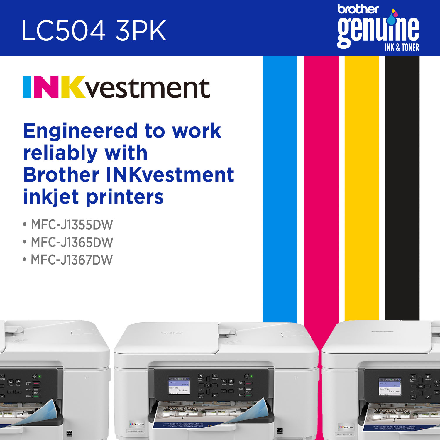 Brother LC5043PKS ink cartridge 3 pc(s) Original Standard Yield Cyan, Magenta, Yellow – image 5