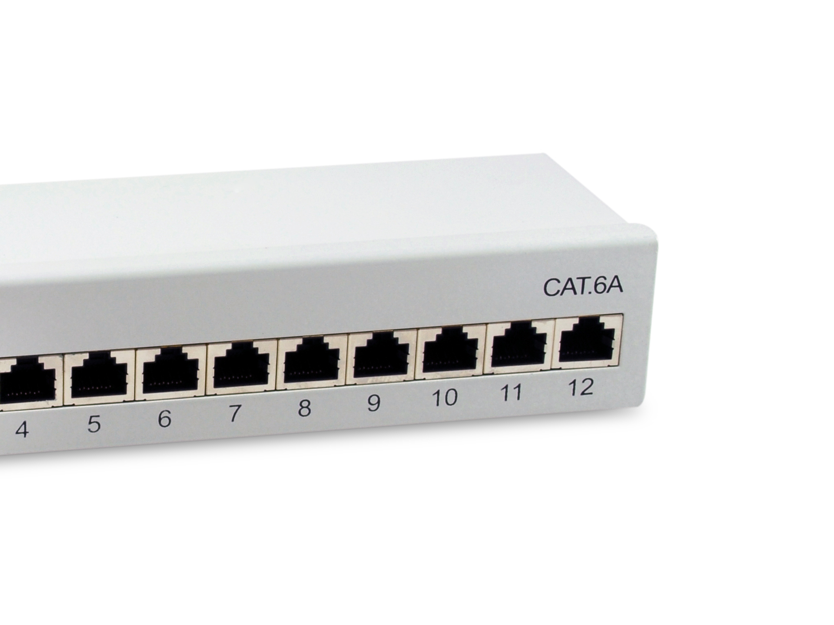 Equip Patchpanel 12xRJ45 Cat6a Desktop        500MHz RAL7035