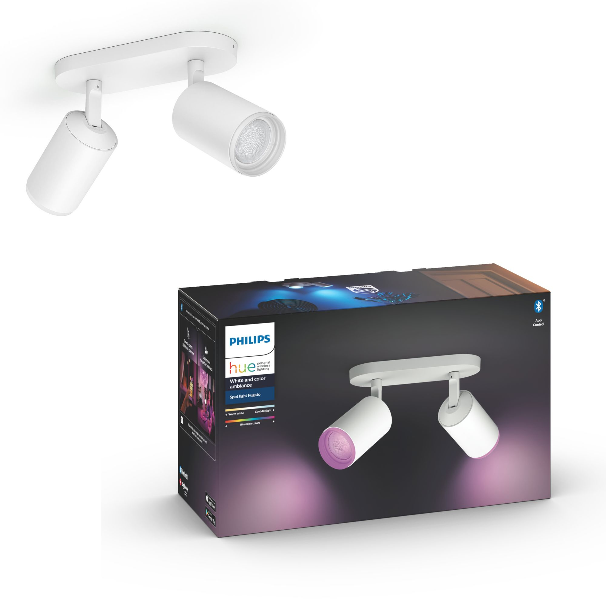 Philips by Signify Philips Hue White and colour ambience Fugato double spotlight – image 5