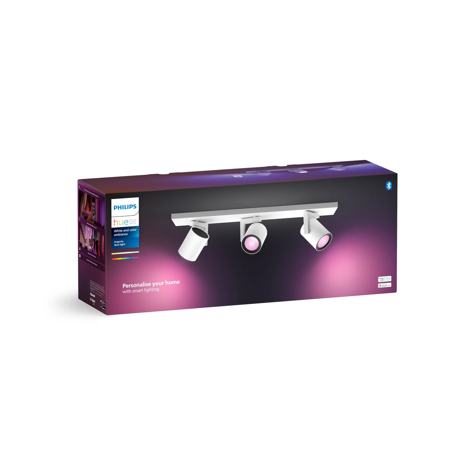 Philips by Signify Philips Hue White and colour ambience Argenta triple spotlight – image 3