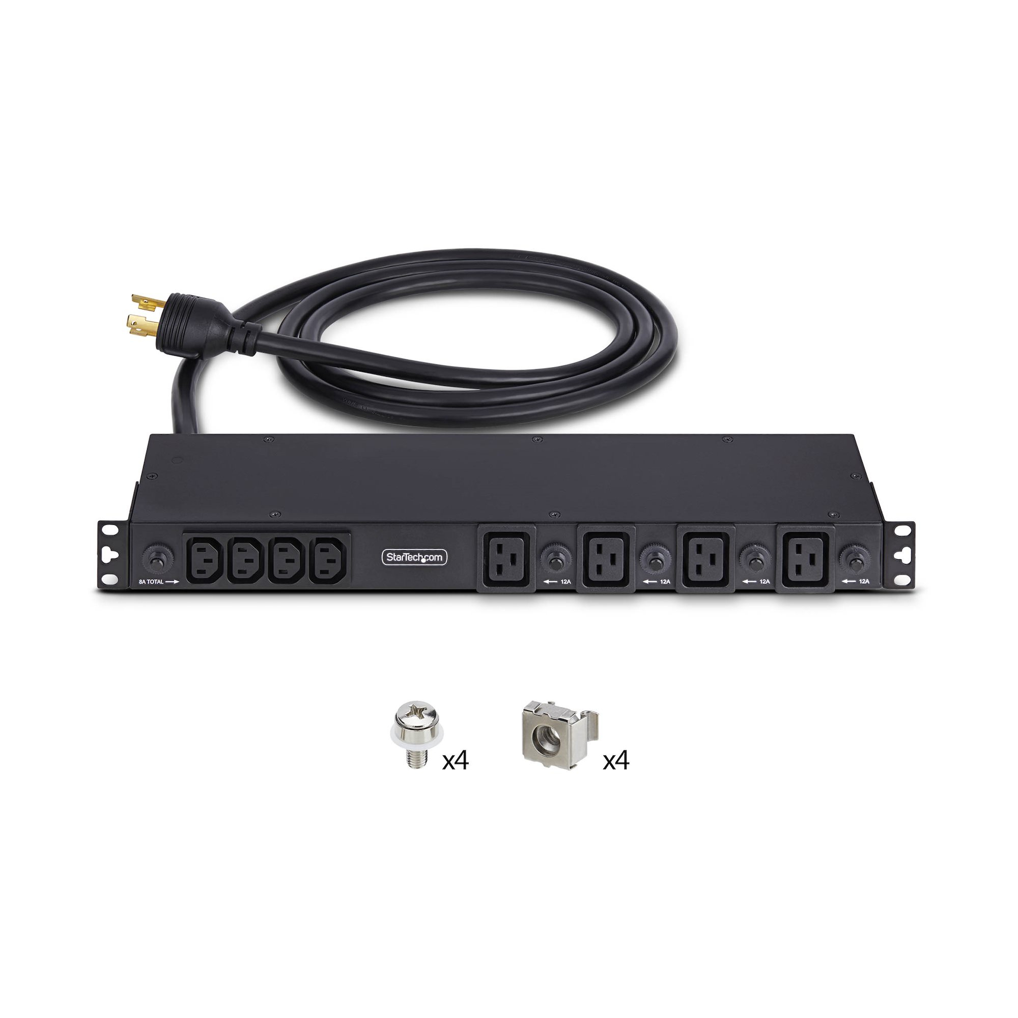 StarTech.com 20-Outlet Rackmount PDU, 1U Server Power Strip, 16x C13 + 4x C19, 8x Front and 12x Rear Outlets, NEMA L6-30P Wall Connection, 30A/240V, UL-Listed, – image 7