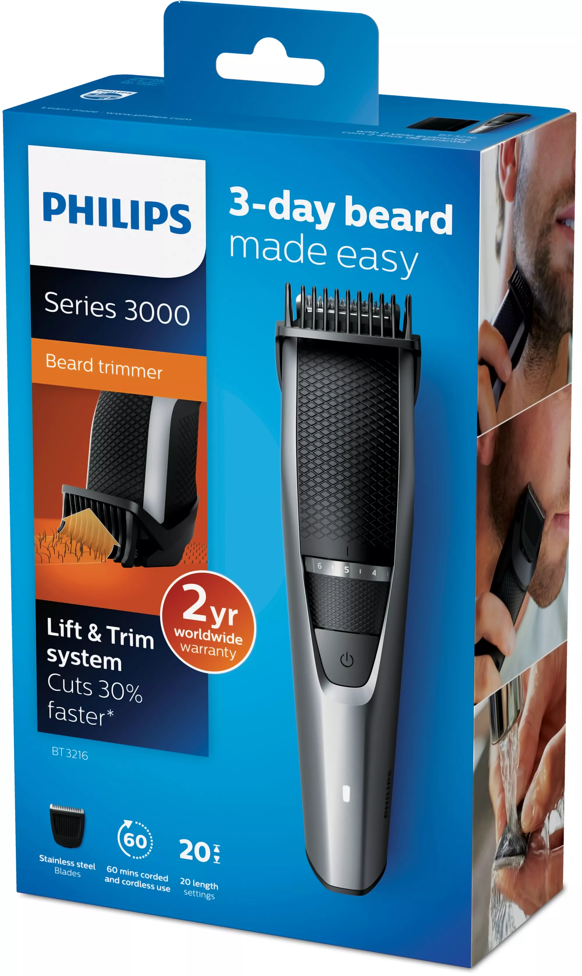 Philips BEARDTRIMMER Series 3000 Beard trimmer BT3216/14 – image 2