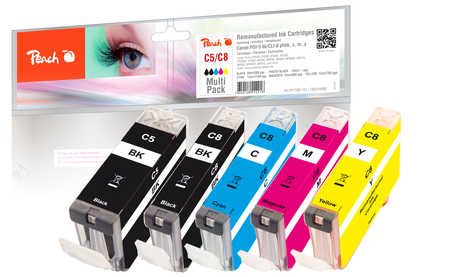 Peach 314990 ink cartridge 5 pc(s) Compatible Black, Cyan, Magenta, Photo black, Yellow