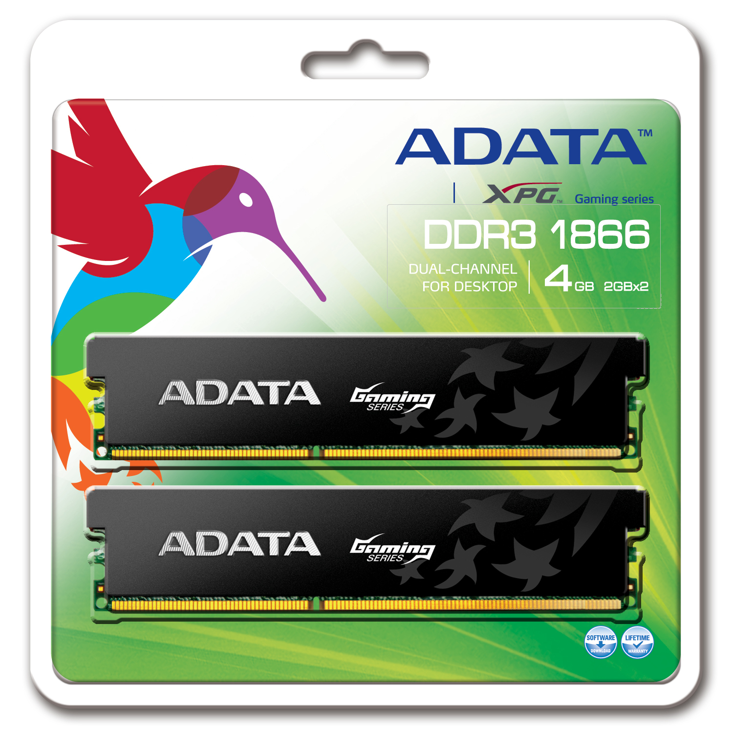 ADATA XPG Gaming Series, DDR3, 1866MHz, CL9, 4GB (2GB x 2) – image 2