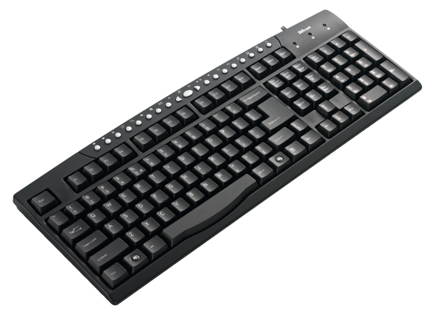 Trust 16104 keyboard USB Turkish Black – image 1