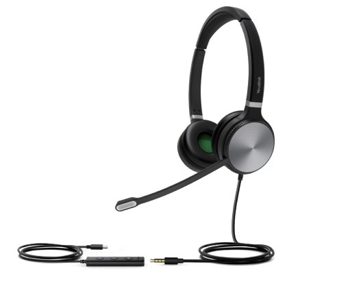 Yealink UH36-D-MS headphones/headset Wired Calls/Music USB Type-A Black, Silver