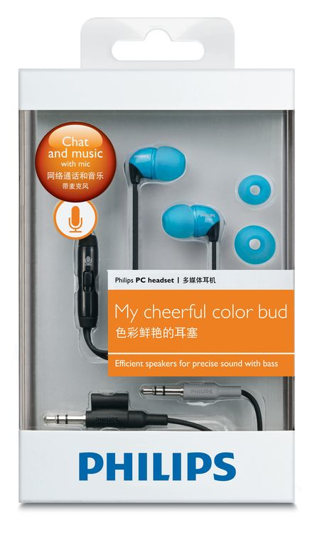 Philips SHM3700B/97 headphones/headset Wired In-ear Office/Call center Blue – image 2