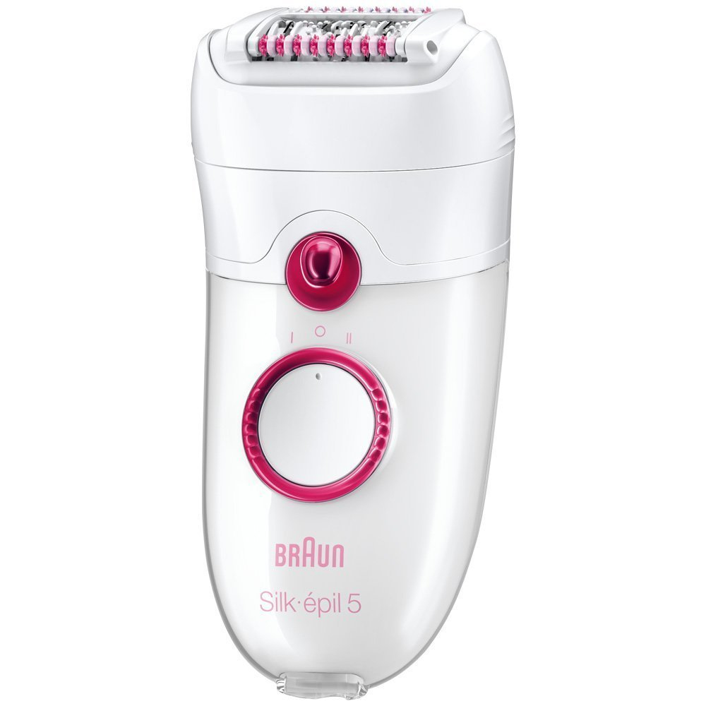 Braun 5185L epilator 40 tweezers Pink, White